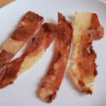 Strips of wheat starch bacon.